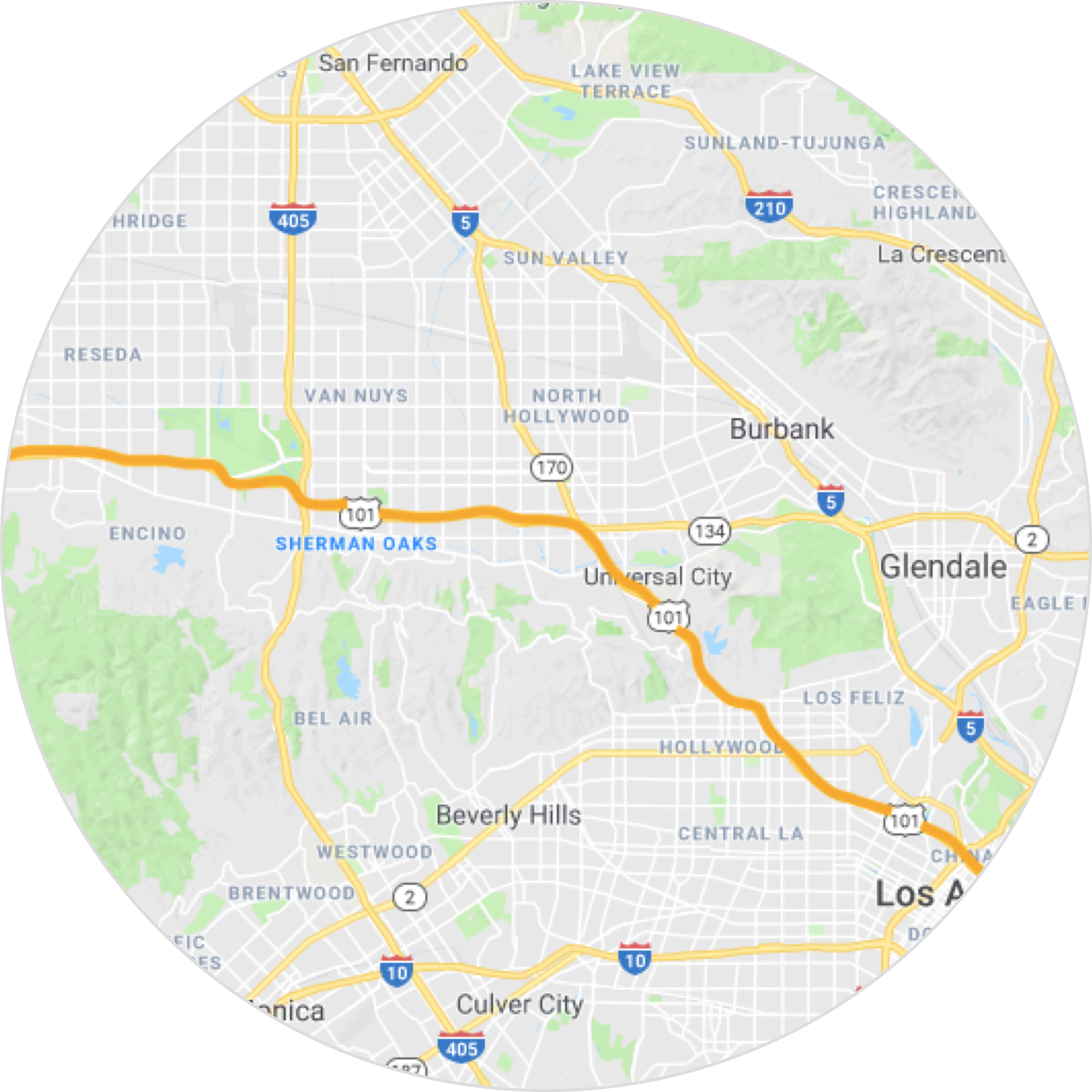 map of the 101