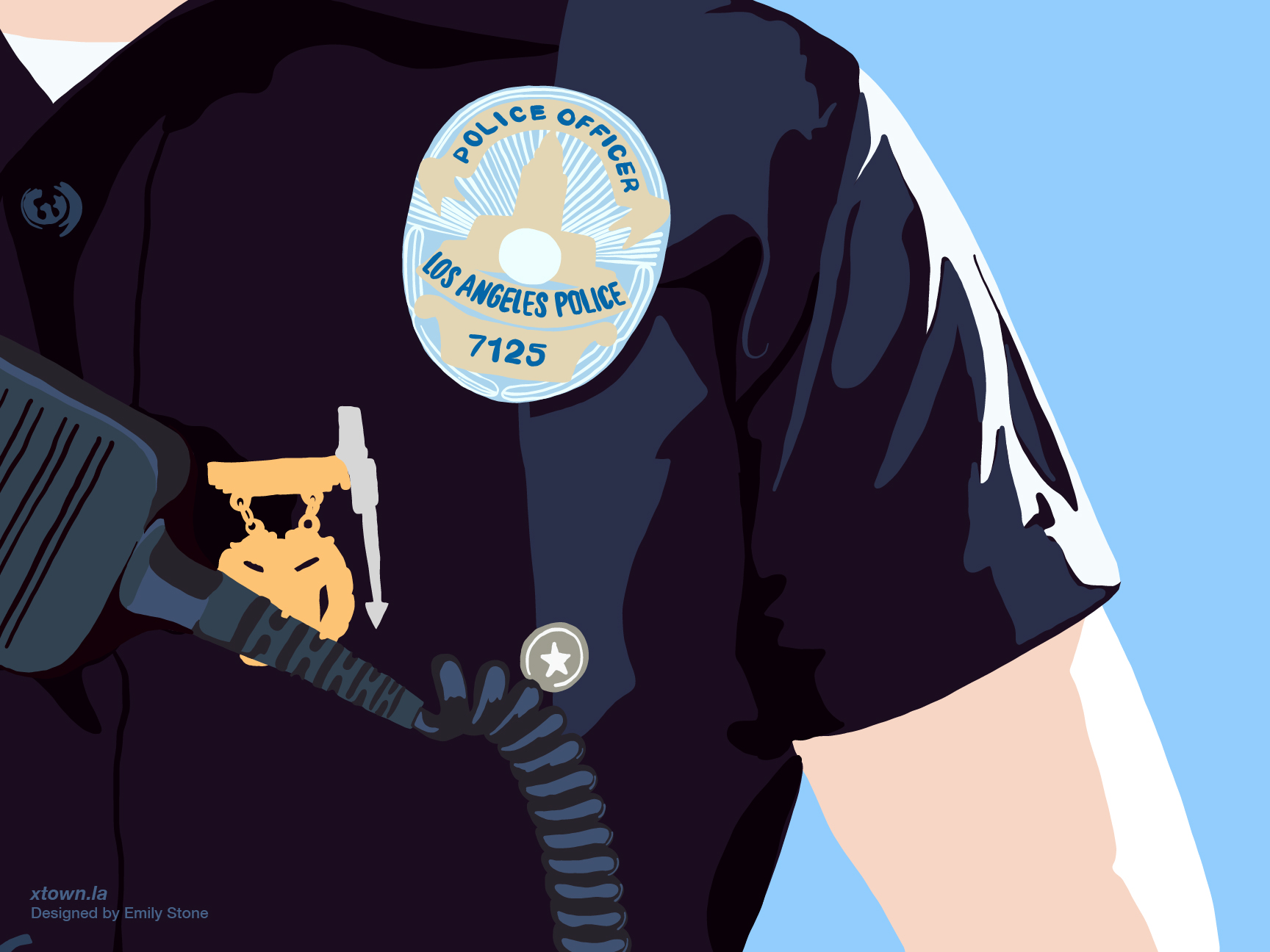 Illustration of LAPD badge