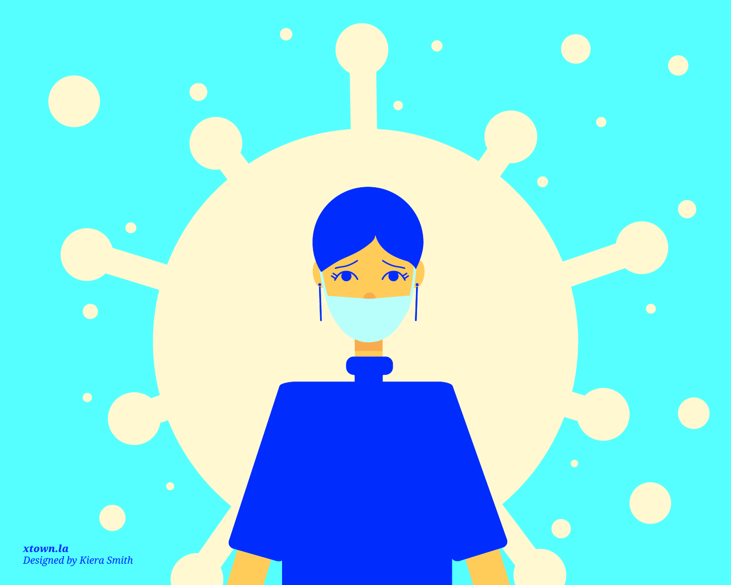 illustration of covid-19 nurse