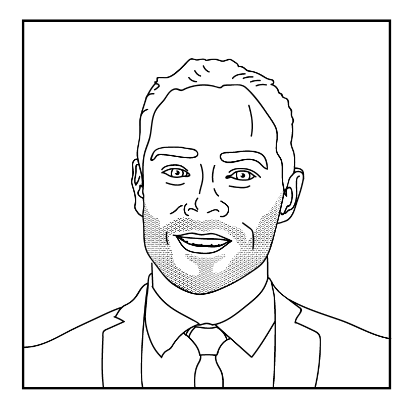 Illustration of Chris Mendez, Crosstown LA advisory board member 