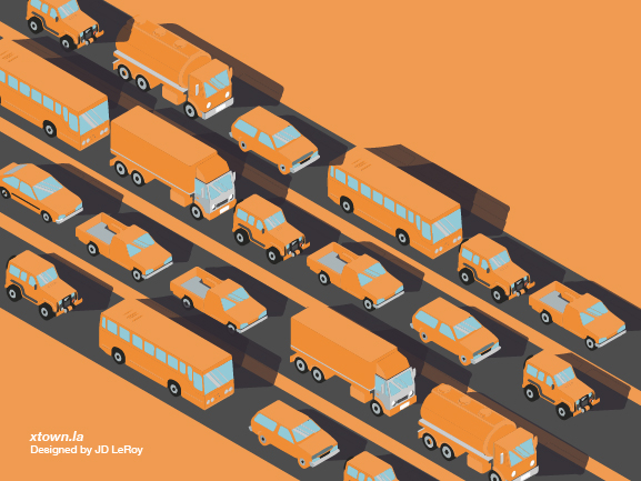 LA's crowded traffic has let up during the coronavirus shutdown.