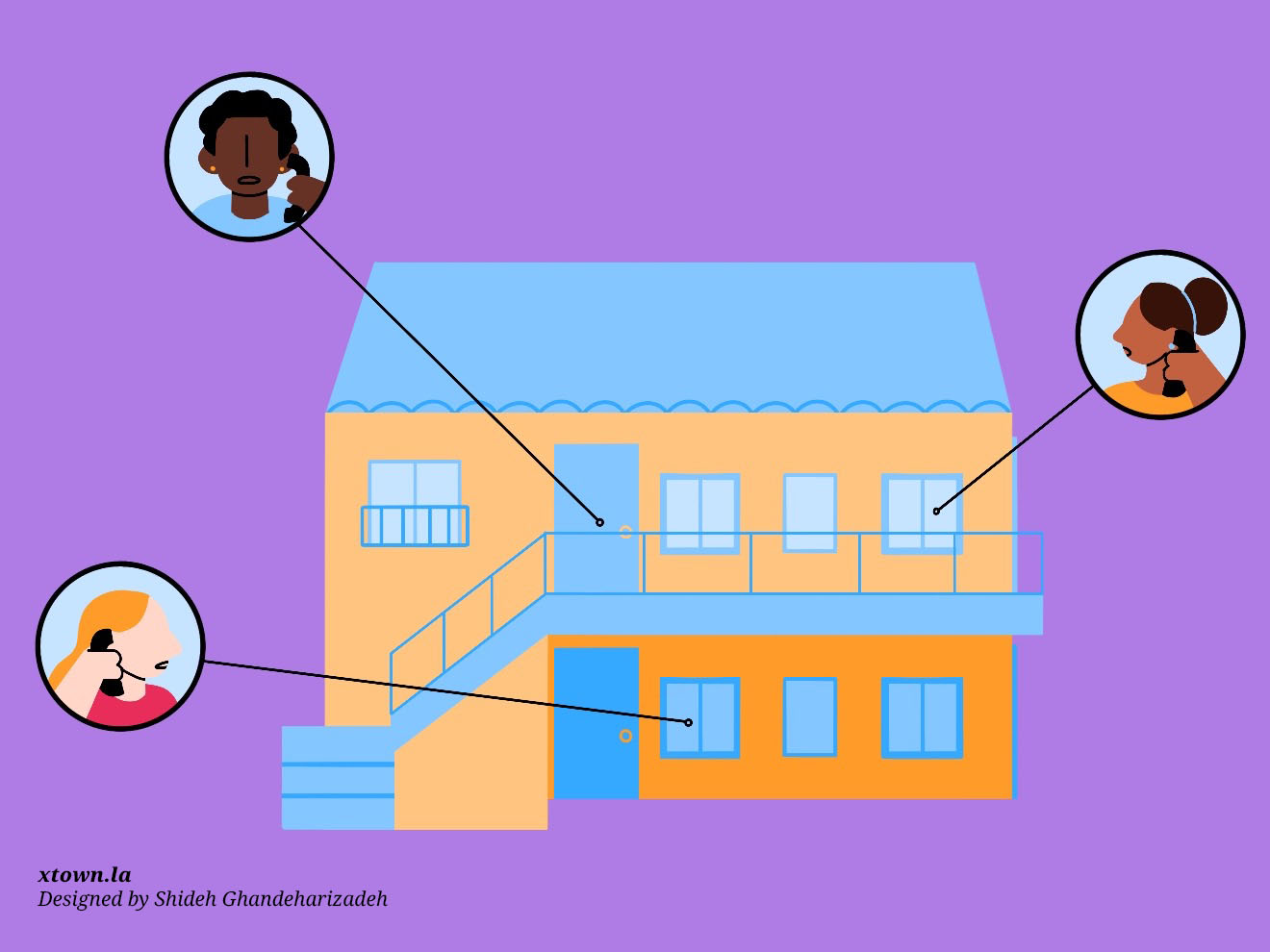 Illustration depicting landlord-tenant disputes during COVID-19