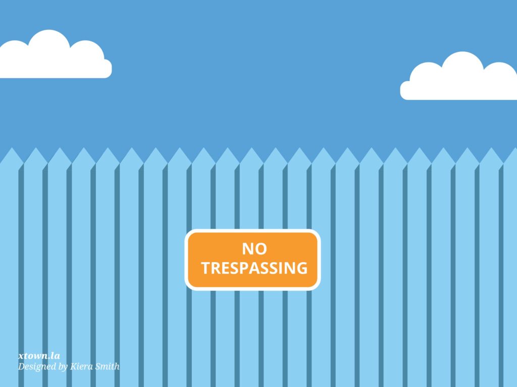 Illustration of a no trespassing sign
