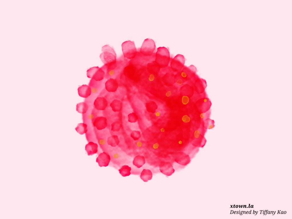 Illustration of virus cell