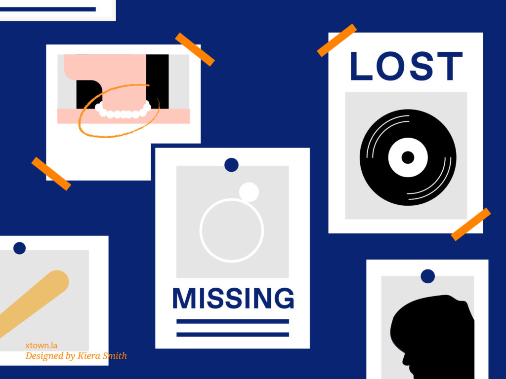 Illustration of a board with missing items