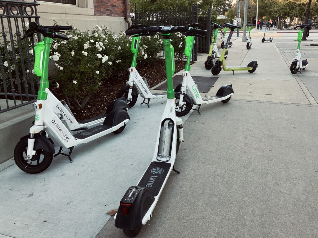 Photo of a collection of scooters